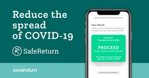 Ascendum Launches SafeReturn™ Application to Monitor and Prevent COVID-19 Infections and Help Comply with New Jersey Executive Order 192