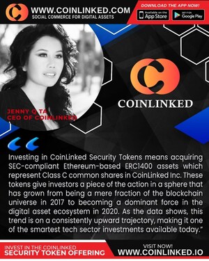 CoinLinked Slated to Become the First Regulated Security Token Issuer Listing on Australia's New U.S. FUNDSITION Platform