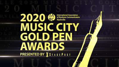 2020 Music City Gold Pen Awards opening screen and logo