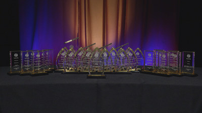 2020 Music City Gold Pen Awards trophies