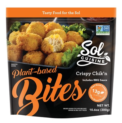 sol cuisine s new crispy chik n bites wins highest ranking in plant based chicken nugget category
