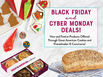 Pretzelmaker Introduces E-Commerce Program and Great American Cookies Reveals New Holiday Offerings.