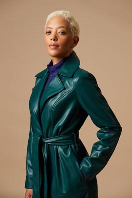 J Jason Wu Faux-Leather Trench available exclusively at QVC.com