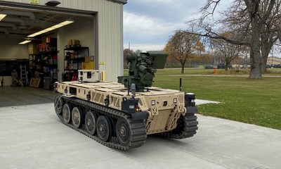 Robotic experts QinetiQ and Pratt Miller deliver first RCV-L vehicle to U.S. Army GVSC personnel at Selfridge Air National Guard Base on November 5, 2020