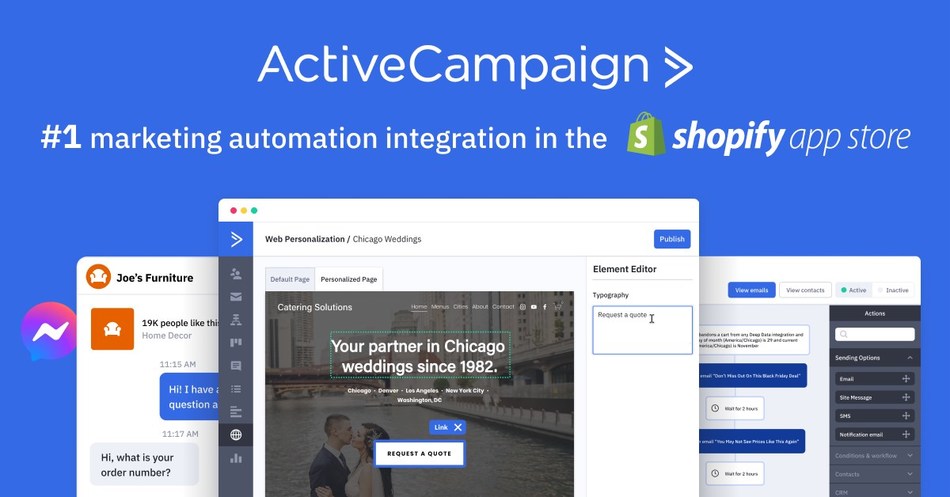 ActiveCampaign is #1 marketing automation integration in the Shopify app store