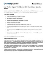 Inter Pipeline Reports Third Quarter 2020 Financial and Operating Results (CNW Group/Inter Pipeline Ltd.)