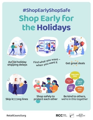 Shop Early Shop Safe poster (CNW Group/Retail Council of Canada)