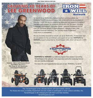 America's Patriot Lee Greenwood Joins IRON WILL Network as an Ambassador