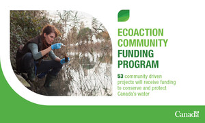 Over 50 environmental groups receive support for freshwater protection initiatives through EcoAction