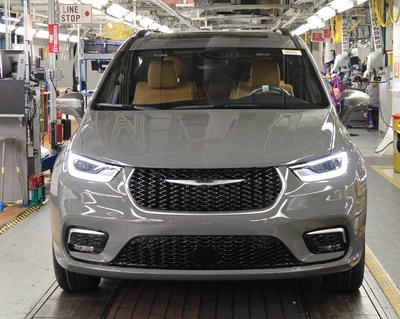 Production of the new-for-2021 Chrysler Pacifica began this week at the Windsor Assembly Plant in Ontario, Canada. The 2021 Chrysler Pacifica sets the new standard, offering all-wheel-drive capability, utility-vehicle-inspired updates, new available interior FamCAM, new five-times faster Uconnect 5 with a 10.1-inch touchscreen, a new top-of-the-line Pinnacle model, unmatched levels of safety and security features and the segment's first and still the only Plug-in Hybrid minivan.