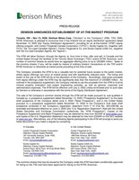 Denison Announces Establishment of At-The-Market Program (CNW Group/Denison Mines Corp.)