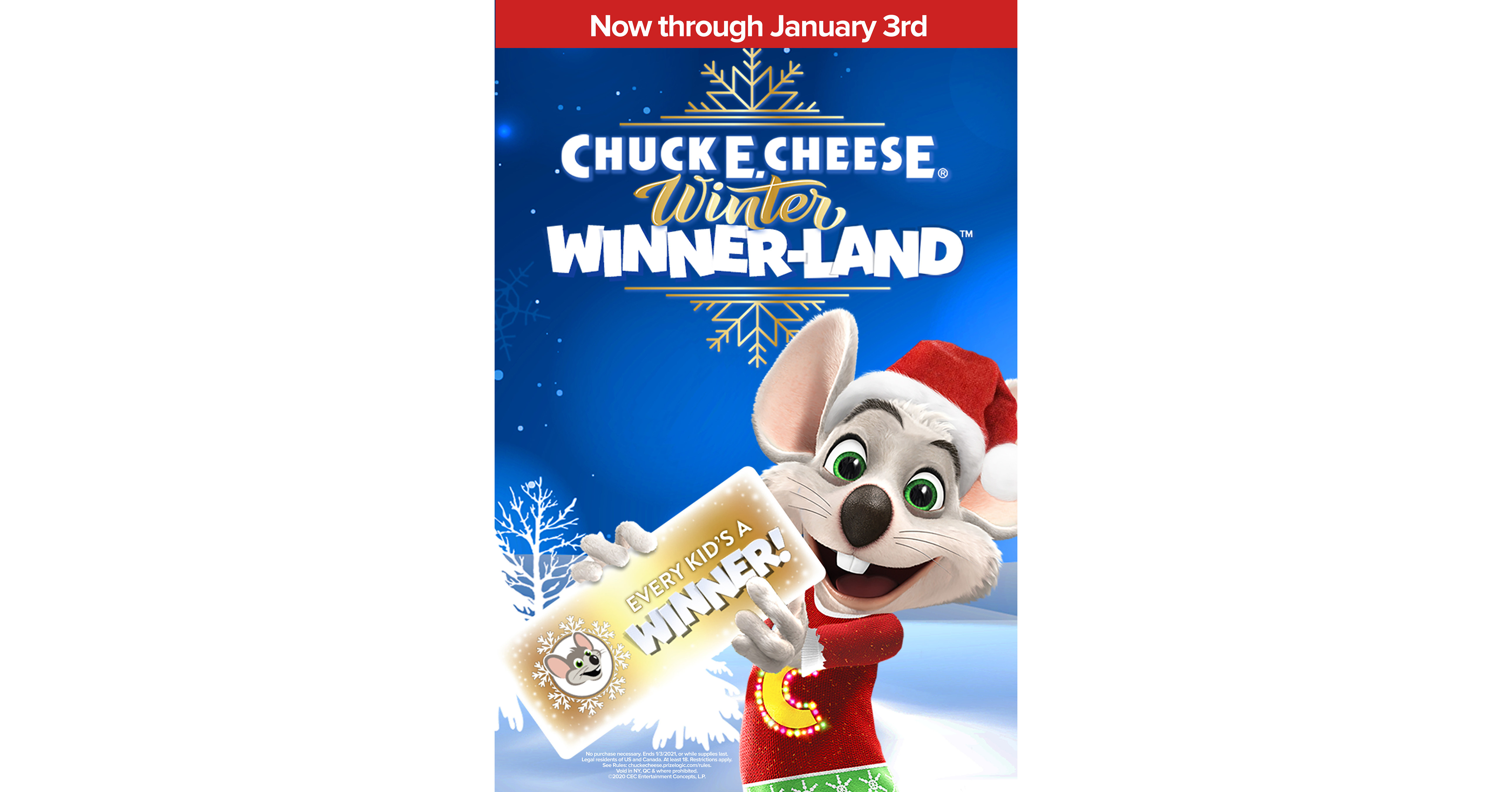 chuck e cheese christmas plush