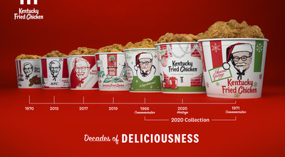 KFC’s time-honored tradition dates back to the 1960s, creating festive holiday-themed buckets for loved ones to gather around and enjoy its world-famous fried chicken.
