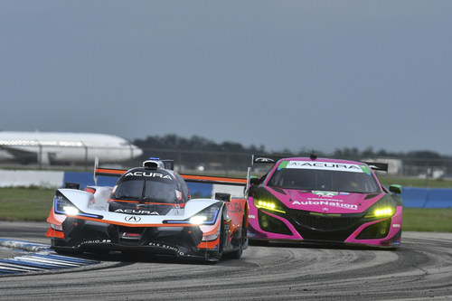Helio Castroneves and Ricky Taylor drove their #7 Team Penske Acura ARX-05 to the IMSA Championship in the season finale 12 Hours of Sebring on Saturday. Mario Farnbacher and Matt McMurry piloted their #86 Meyer Shank Acura NSX GT3 Evo to the production-based GTD class title.