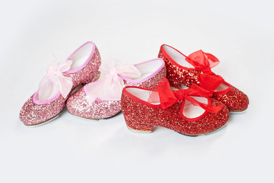 glitter tap shoes
