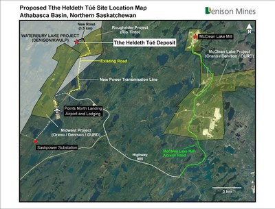 Figure 4 Proposed Tthe Heldeth Túé Site Location Map (CNW Group/Denison Mines Corp.)