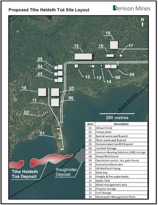 Figure 2 Proposed Tthe Heldeth Túé Site Layout (CNW Group/Denison Mines Corp.)
