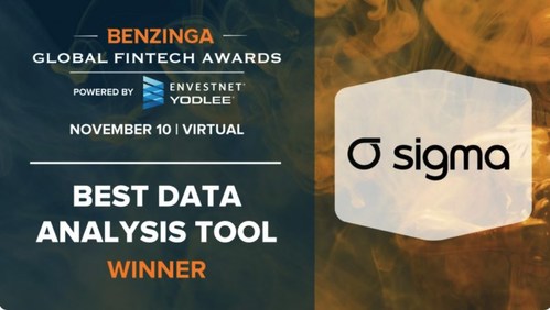 Sigma wins 'Best Data Analysis Tool' 2020