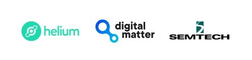 Helium Digital Matter Semtech Logos