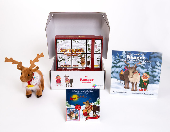 The Legend of Ranger Box Set includes the entire Legend of Ranger collection: the book, the music, the stuffed toy and the new Santaland game.