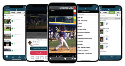 V1 Baseball’s coaching platform incorporates a powerful combination of live video capture of hitting, pitching or fielding analysis, voice-over tips, telestration, graphic overlay, lesson creation and delivery tools for baseball and softball, all secured on cloud storage.