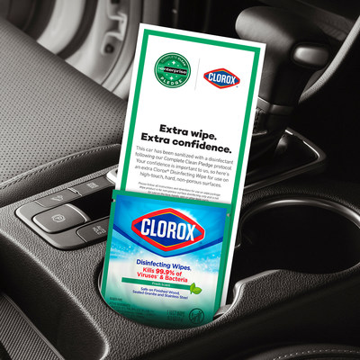 Enterprise Holdings teams up with Clorox® to provide a one-count Clorox Disinfecting Wipe in every vehicle rented through its brands – Enterprise Rent-A-Car, National Car Rental and Alamo Rent-A-Car.