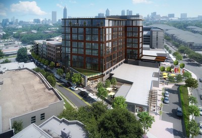 8 West, designed by Sweat, is a new office building located in the trendy Westside of Atlanta.