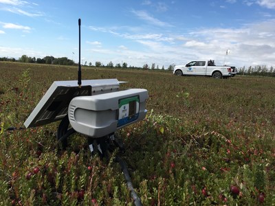 HORTAU’s patented technology combines real-time soil tension sensor data with a simple-to-use mobile platform, enabling growers to anticipate the water needs of the crop and schedule irrigation accordingly. (CNW Group/Hortau)