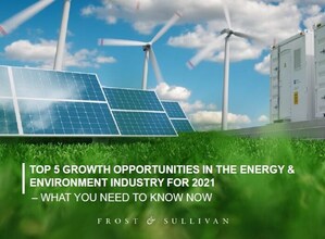 Frost &amp; Sullivan Reveals Top 5 Growth Opportunities in the Energy &amp; Environment Industry for 2021