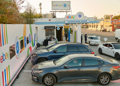 eBay celebrates the expansion of its new Authenticity Guarantee program with a drive-thru 'Authentication Station,' inviting people to experience first-hand how items are appraised.