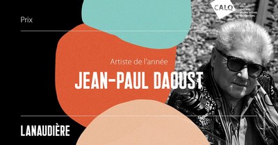 Jean-Paul Daoust, laurat du prix du CALQ - Artiste de l'anne dans Lanaudire. crdit : Mario Savoie (Groupe CNW/Conseil des arts et des lettres du Qubec)