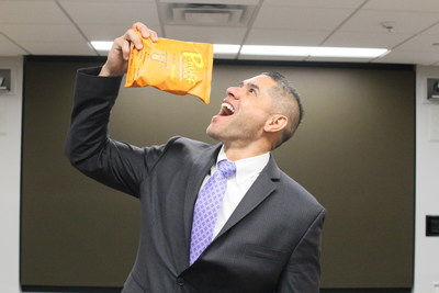 Rutgers MBA student and entrepreneur Juan Salinas won $20,000 at Rutgers Business School's annual business plan competition in 2018. The prize money helped Salinas expand manufacturing of his nutritious snack product P-nuff Crunch. On a recent episode of Shark Tank, Salinas made a $400,000 deal with entrepreneur Mark Cuban that promises to grow sales of P-nuff Crunch.