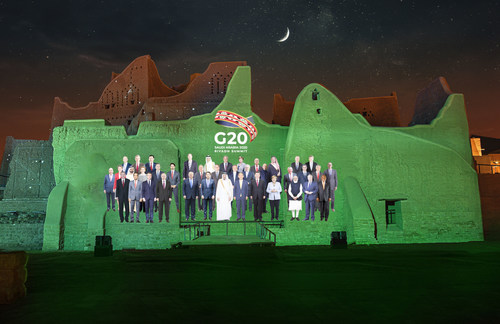 Official G20 2020 Family Photo Released (PRNewsfoto/Saudi G20 Presidency)