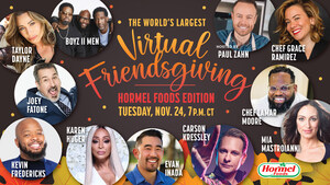 Hormel Foods To Host Star-Studded Virtual Friendsgiving Tuesday, November 24