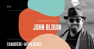 John Blouin reçoit le Prix du CALQ - Artiste de l'année en Chaudière-Appalaches