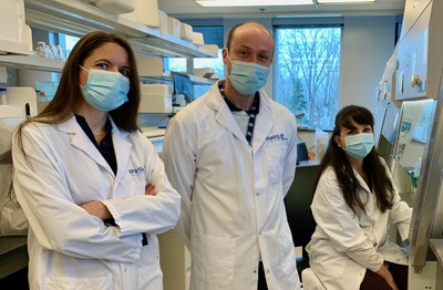 Three members of the INRS research team, Professor Annie Castonguay, Professor Frdric Veyrier and PhD student Eve Bernet, first author of the study. (CNW Group/Institut national de la recherche scientifique (INRS))