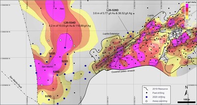Figure 2 – San Martin and Lupita delineation update (CNW Group/Premier Gold Mines Limited)