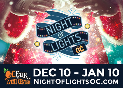 Night of Lights OC will run on new dates of Dec. 10 through Jan. 10 (excluding Christmas Eve), with time sessions ending at 9:30 p.m. nightly in compliance with the Governor's limited stay at home order.
