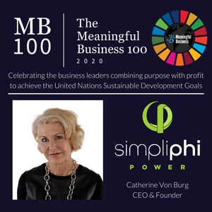 SimpliPhi Power CEO Awarded Meaningful Business 100