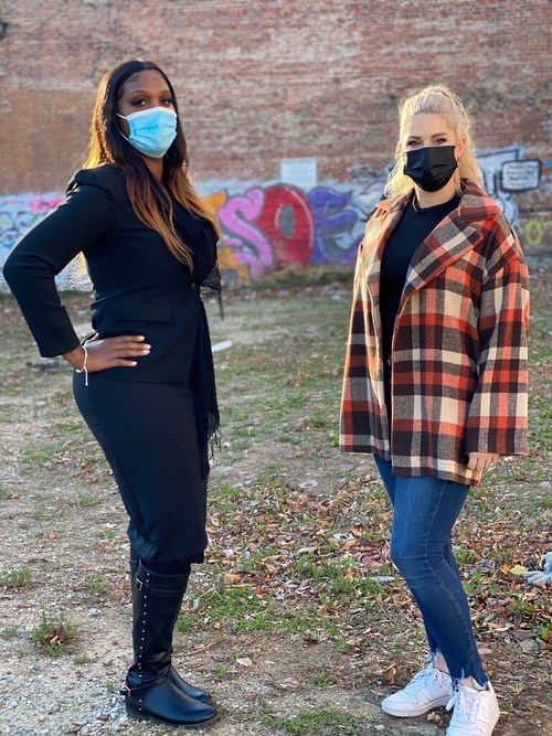 Baltimore LGBTQ advocate Iya Dammons, left, met TikTok influencer Lexy Burke during filming for the Dove Everyday Heroes documentary. Dammons founded Baltimore Safe Haven to improve the health, safety, a prosperity of trans people living in Baltimore.
