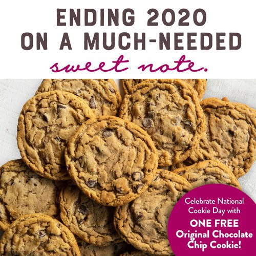 Free Original Chocolate Chip Cookie at Great American Cookies for National Cookie Day!
