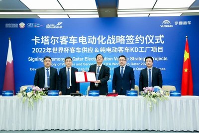 Yutong Bus signed a framework agreement with Qatar Free Zones Authority (QFZA) and Mowasalat to establish a KD factory in Qatar.
