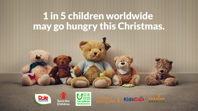One in five children worldwide may go hungry this Christmas.  Dole Unstuffed Bears initiative works to raise awareness and funds to address global hunger crisis.