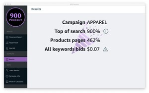 900%™ PPC Placement Bidding App -- The Seller's Front End for Amazon's AI Back End