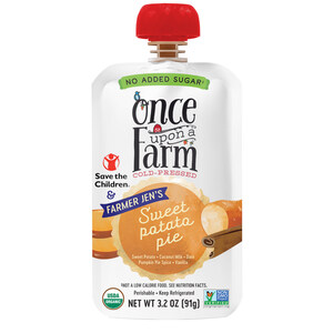 Once Upon a Farm Releases New 'Farmer Jen's Sweet Potato Pie' Blend in Partnership with Save the Children