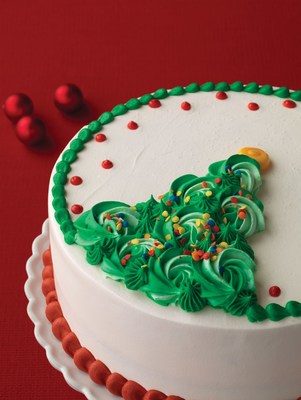 Brand new for the holidays, the Rosette Christmas Tree Cake spruces up any dessert table with rosettes of creamy, sweet icing and colorful sprinkles. Guests can customize their cake by choosing their favorite ice cream and cakes flavors at their local Baskin-Robbins or online at BaskinRobbins.com.