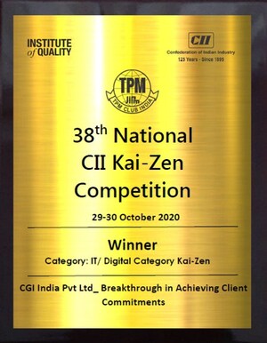 CGI wins at the 38th National CII Kaizen Competition