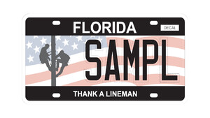 New Florida 'Thank a Lineman' Specialty Plate Now Available for Pre-Orders