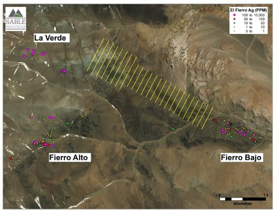 Figure 1. Ongoing soil sampling program at El Fierro (CNW Group/Sable Resources Ltd.)