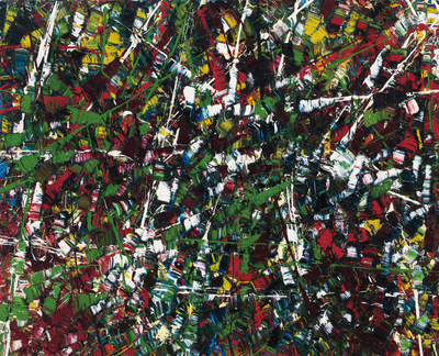Seven paintings by Jean Paul Riopelle performed well in Heffel’s auction, led by the spectacular 1953 Sans titre, which sold for $1,441,250 (CNW Group/Heffel Fine Art Auction House)